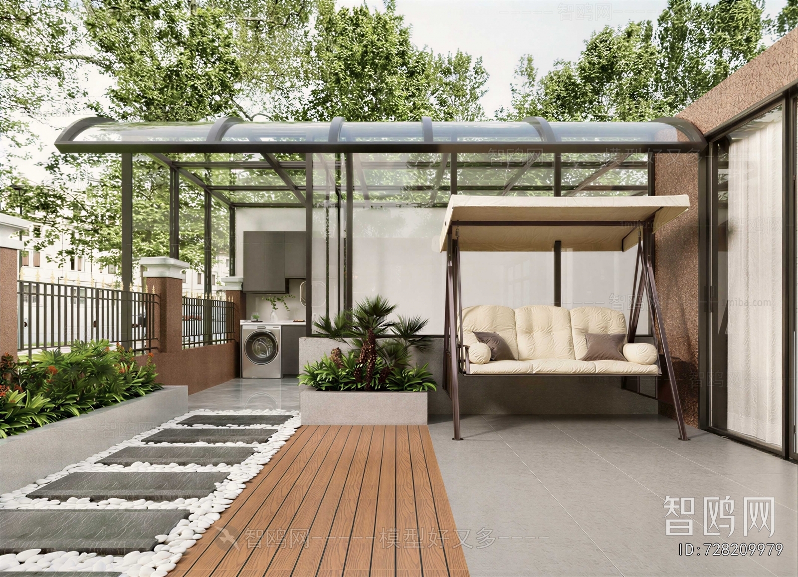 Modern Courtyard/landscape