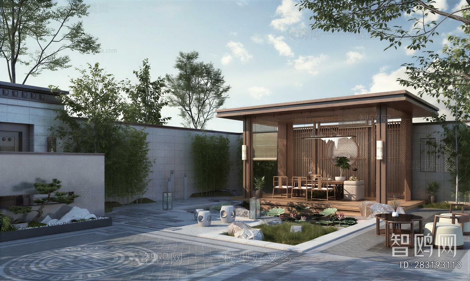 New Chinese Style Courtyard/landscape