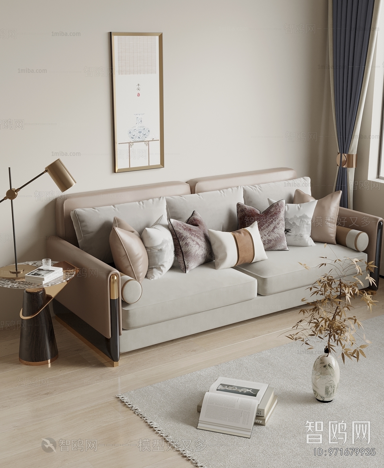 New Chinese Style A Sofa For Two