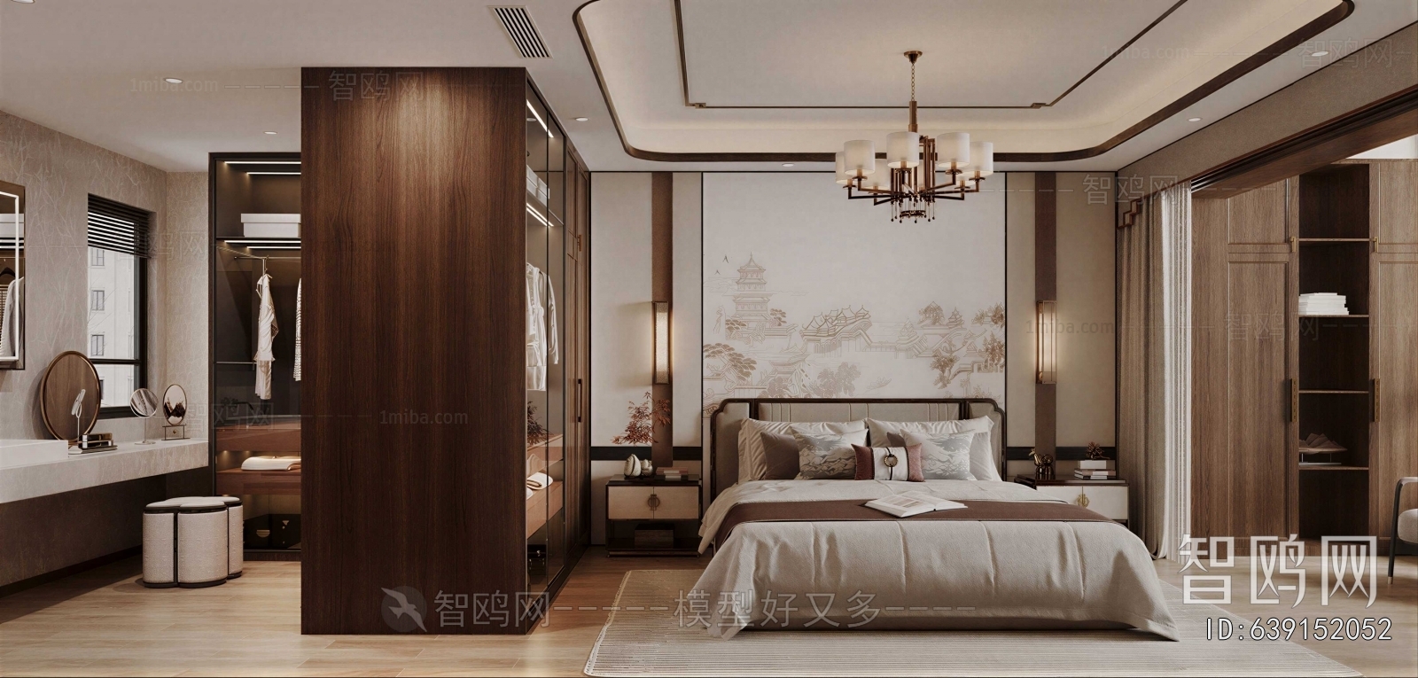 New Chinese Style Bedroom