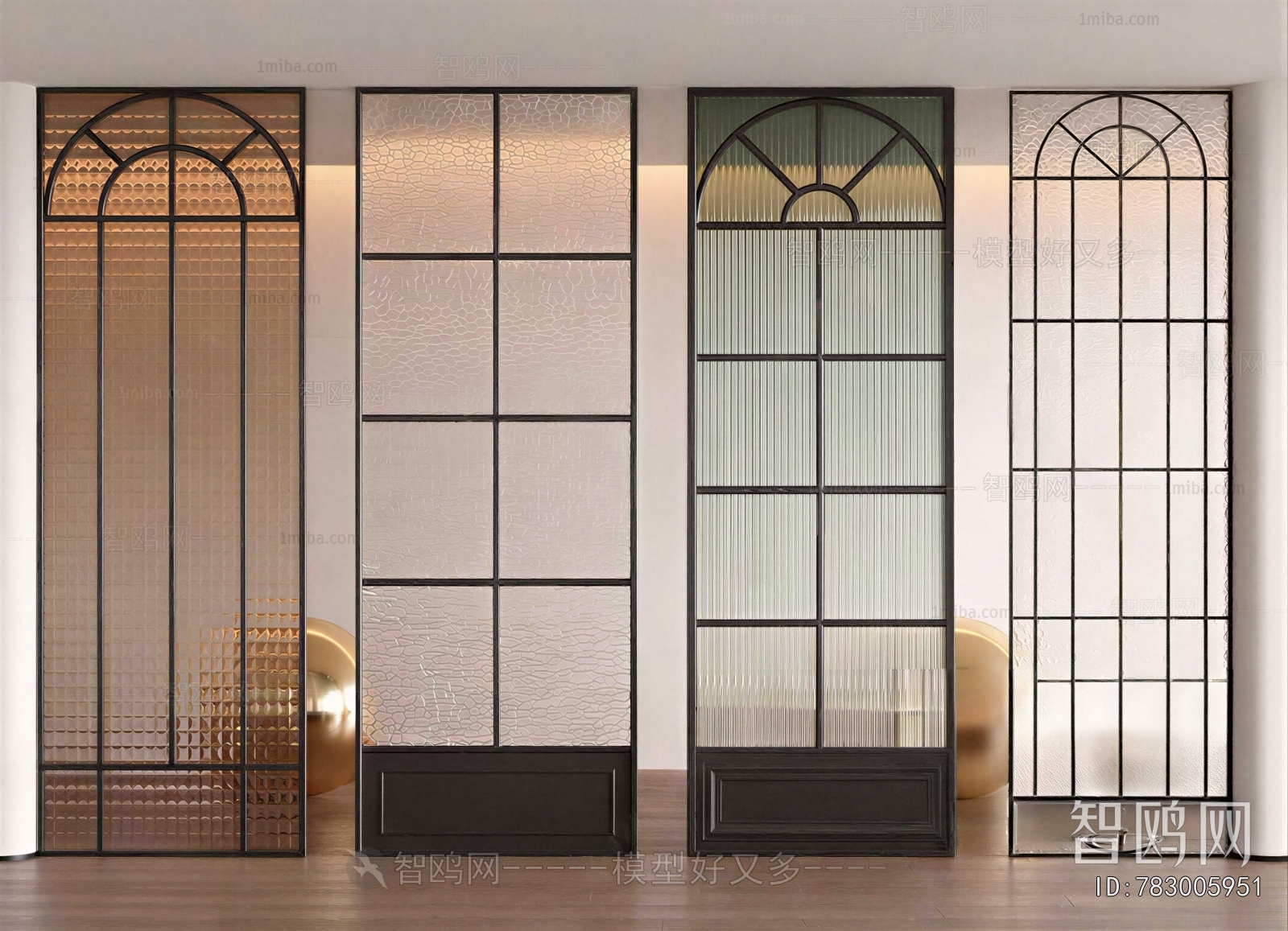 French Style Glass Screen Partition