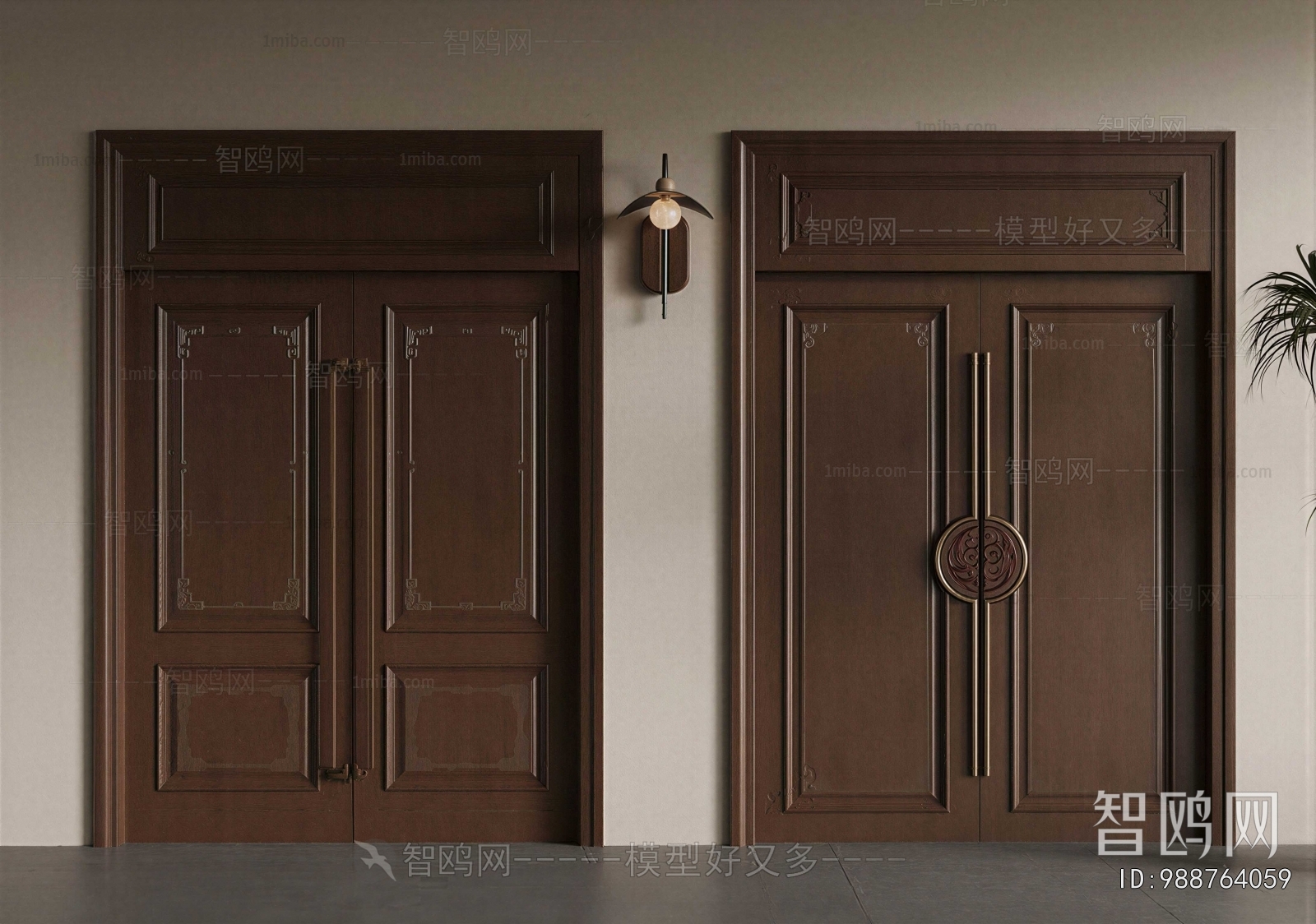 New Chinese Style Double Door