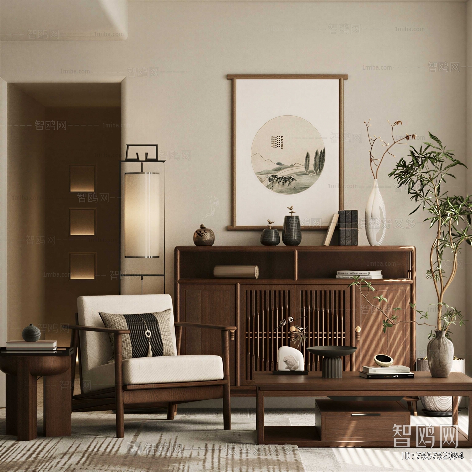 New Chinese Style Lounge Chair