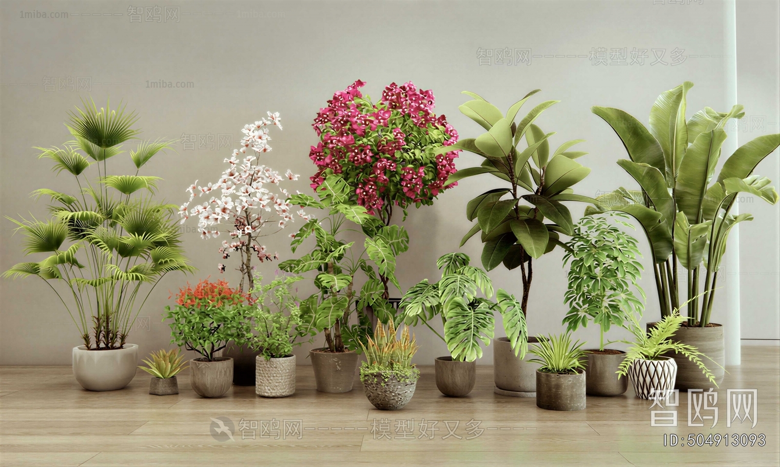 Modern Ground Green Plant Potted Plants