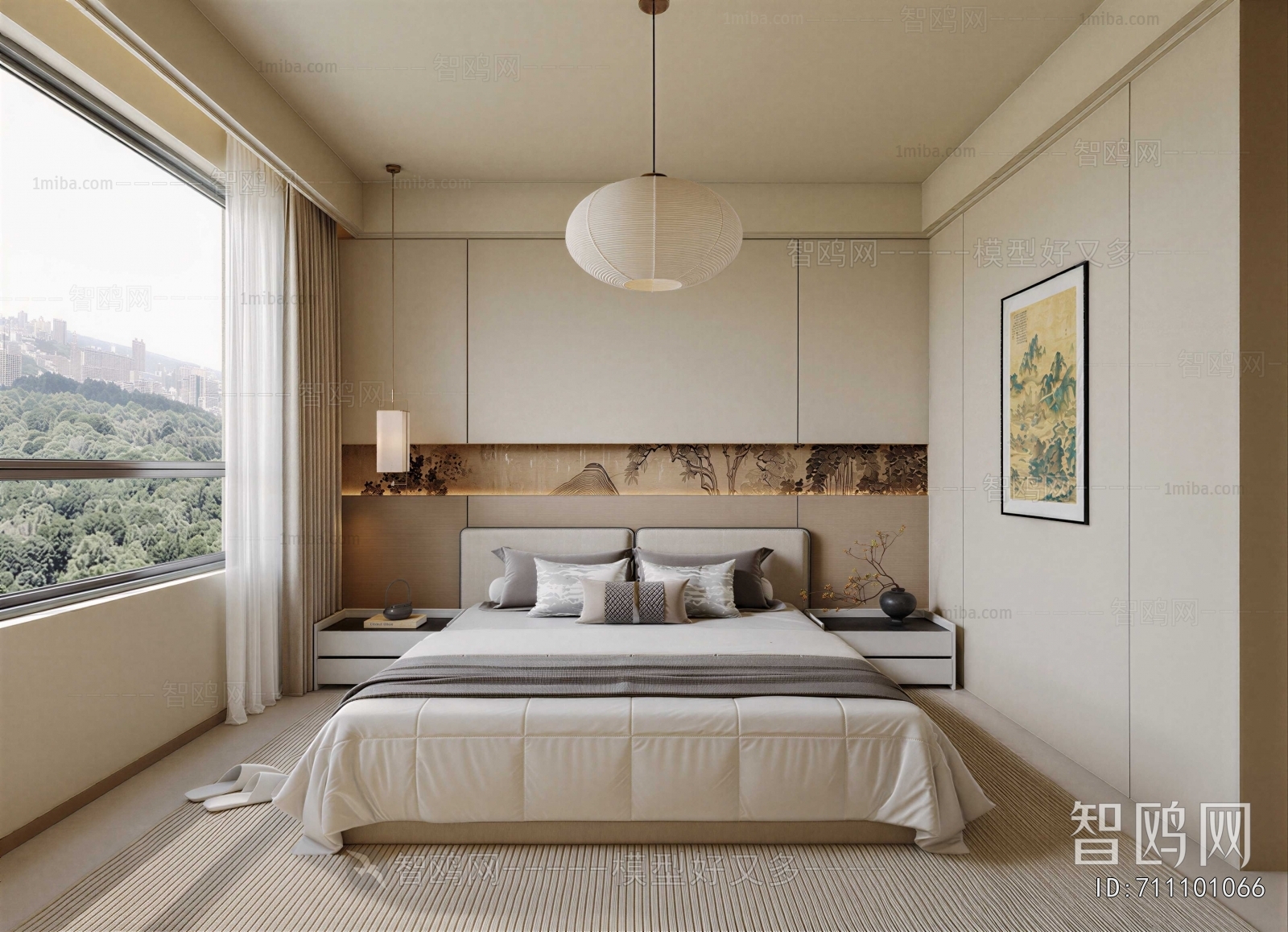 New Chinese Style Bedroom