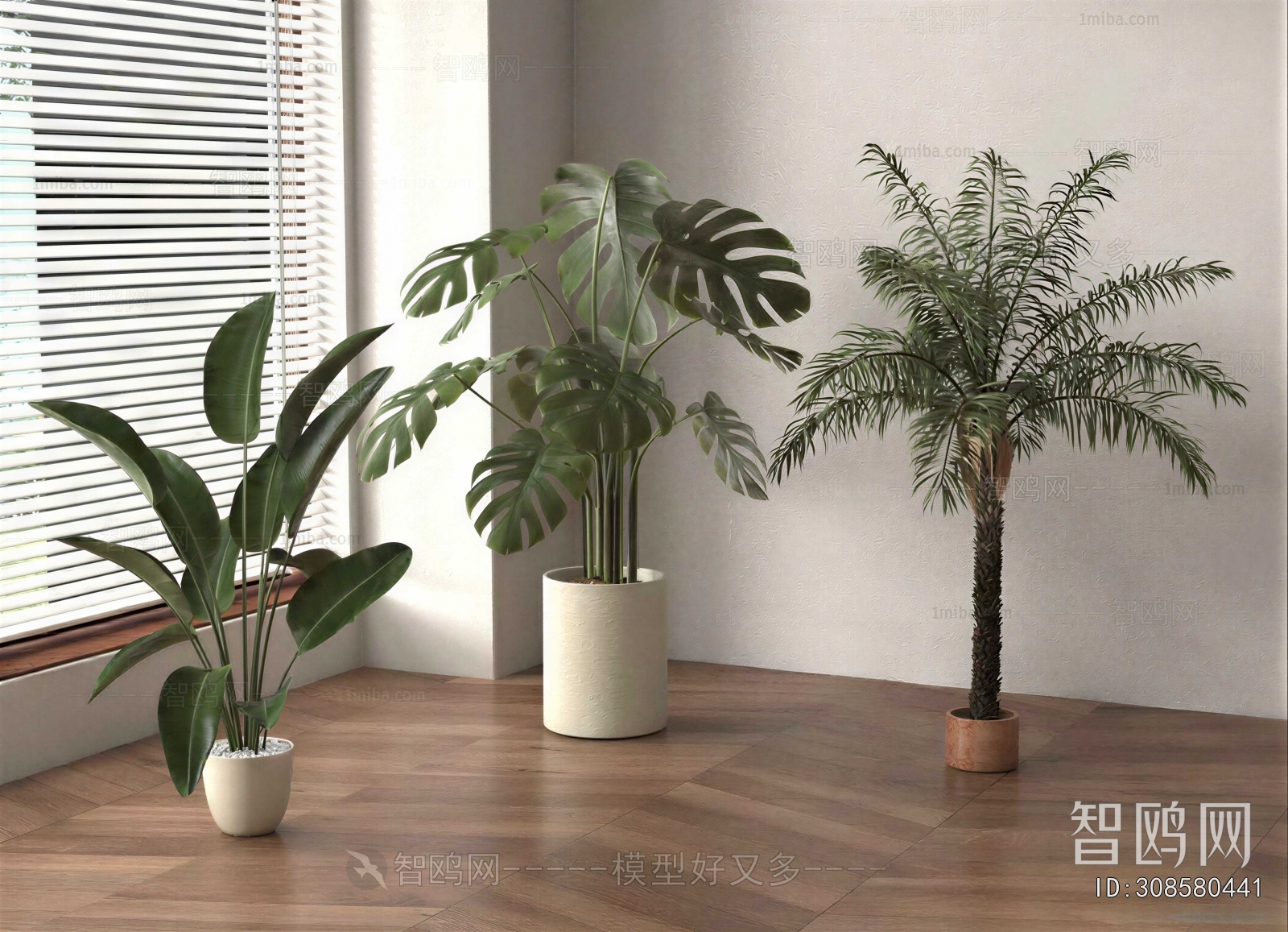 Modern Ground Green Plant Potted Plants