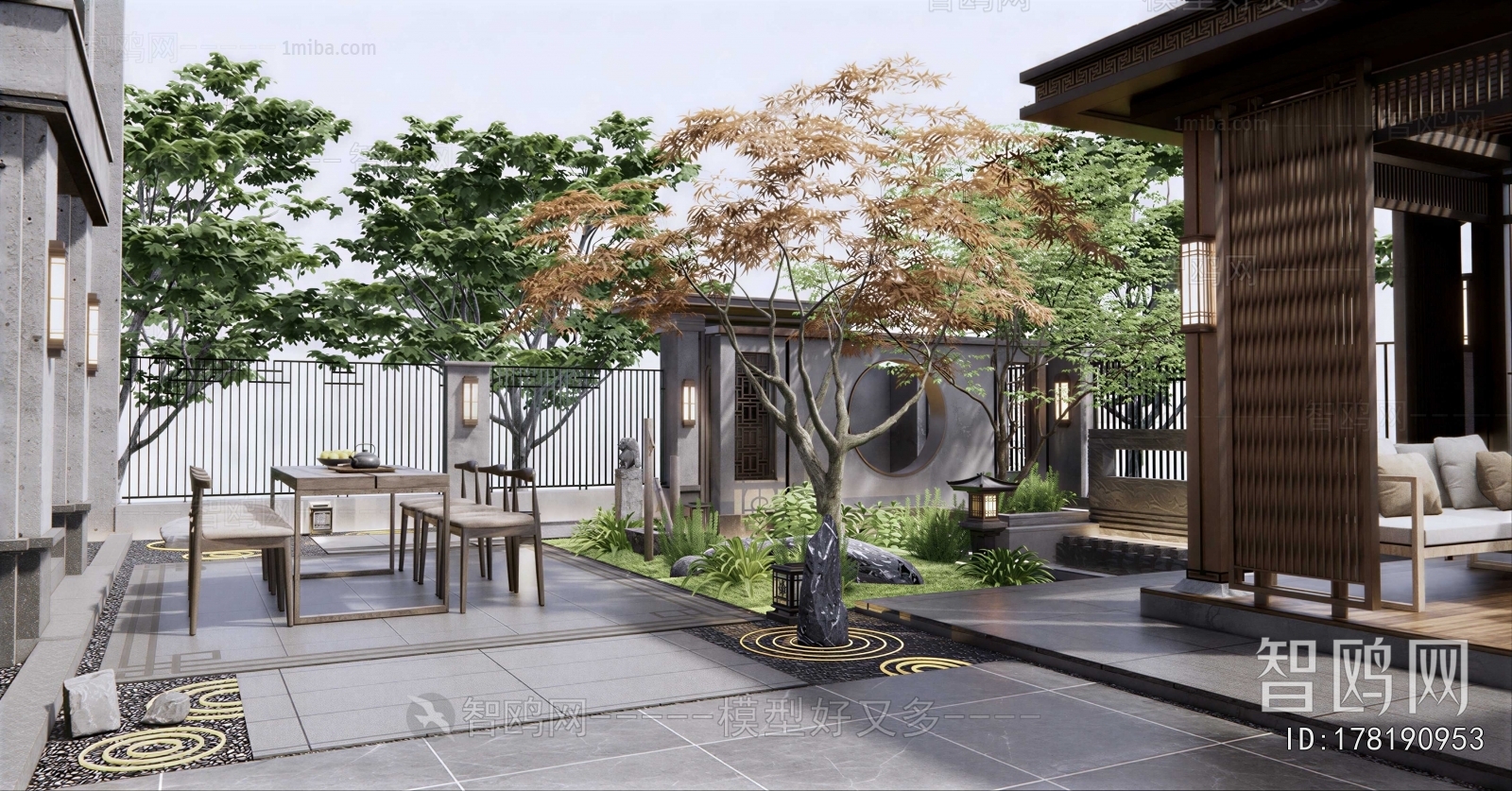 New Chinese Style Courtyard/landscape