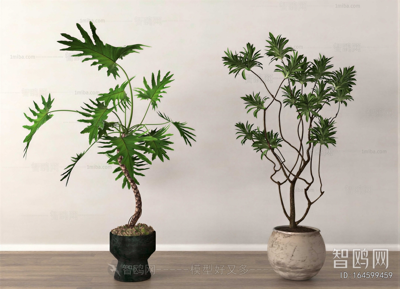 Modern Ground Green Plant Potted Plants