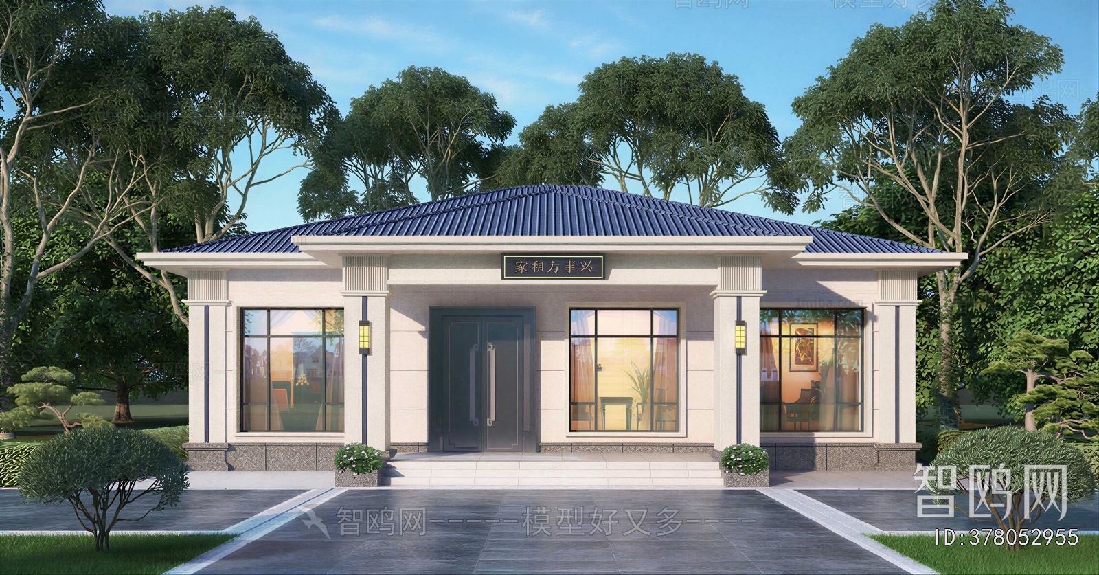 New Chinese Style Villa Appearance