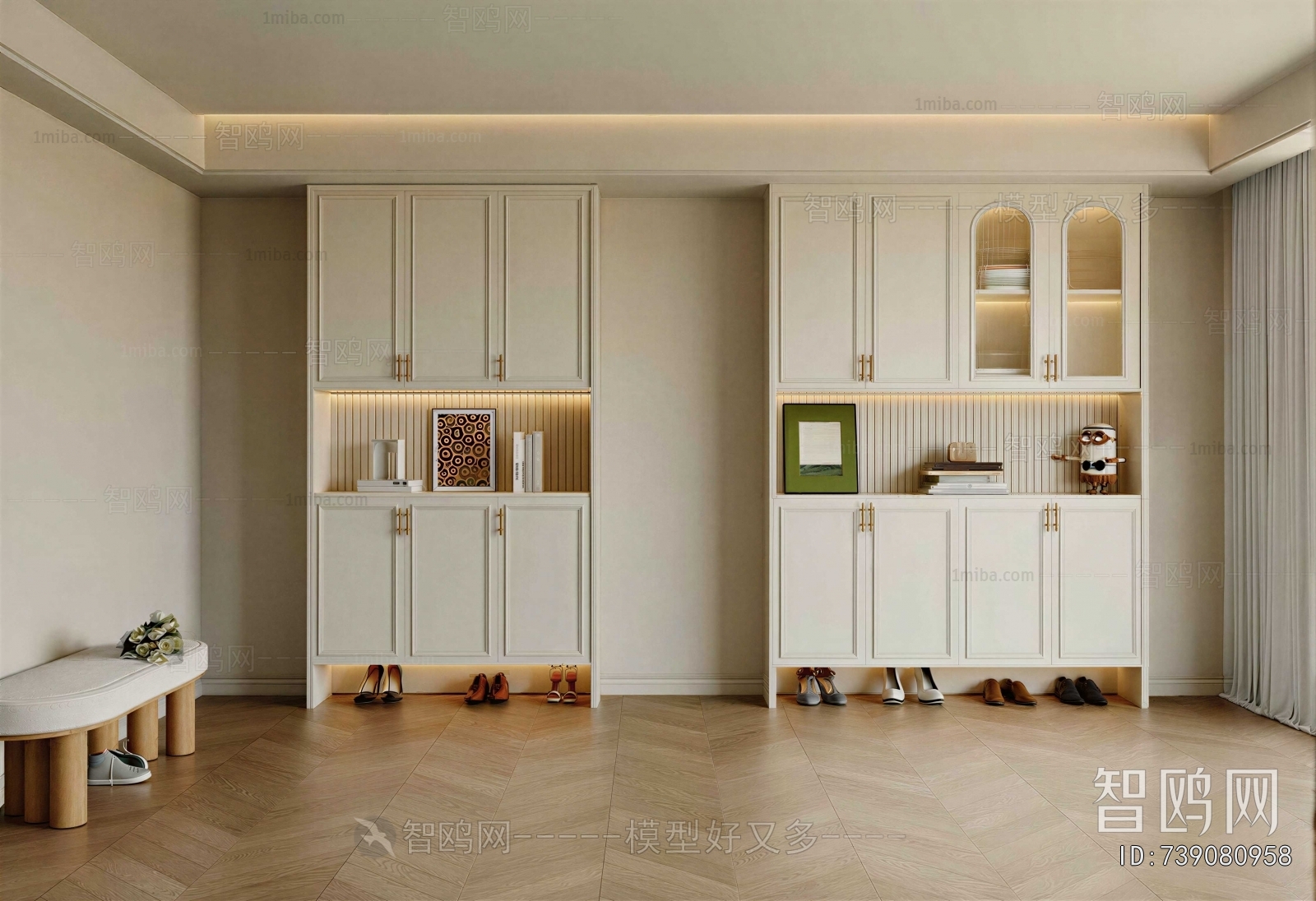 French Style Shoe Cabinet