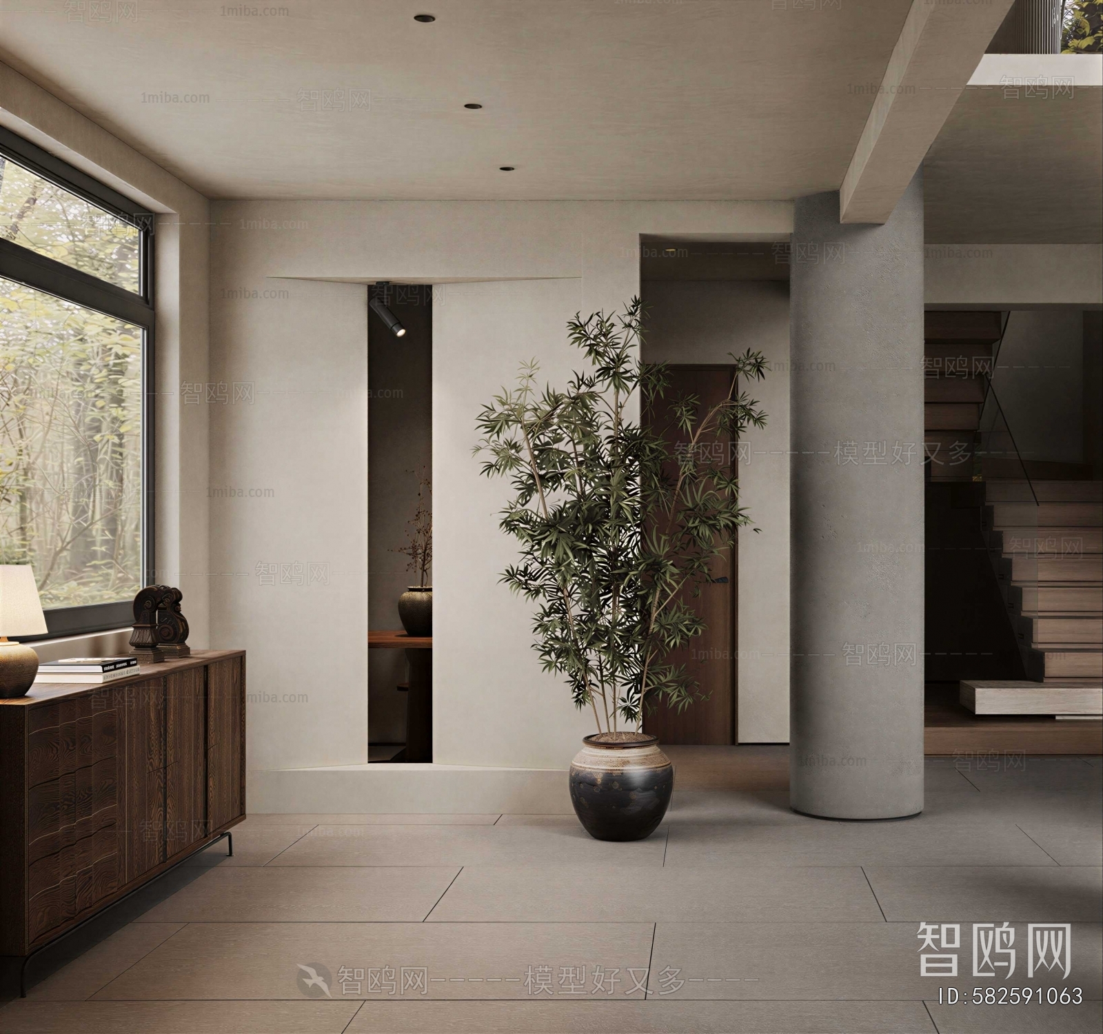 Wabi-sabi Style Hallway