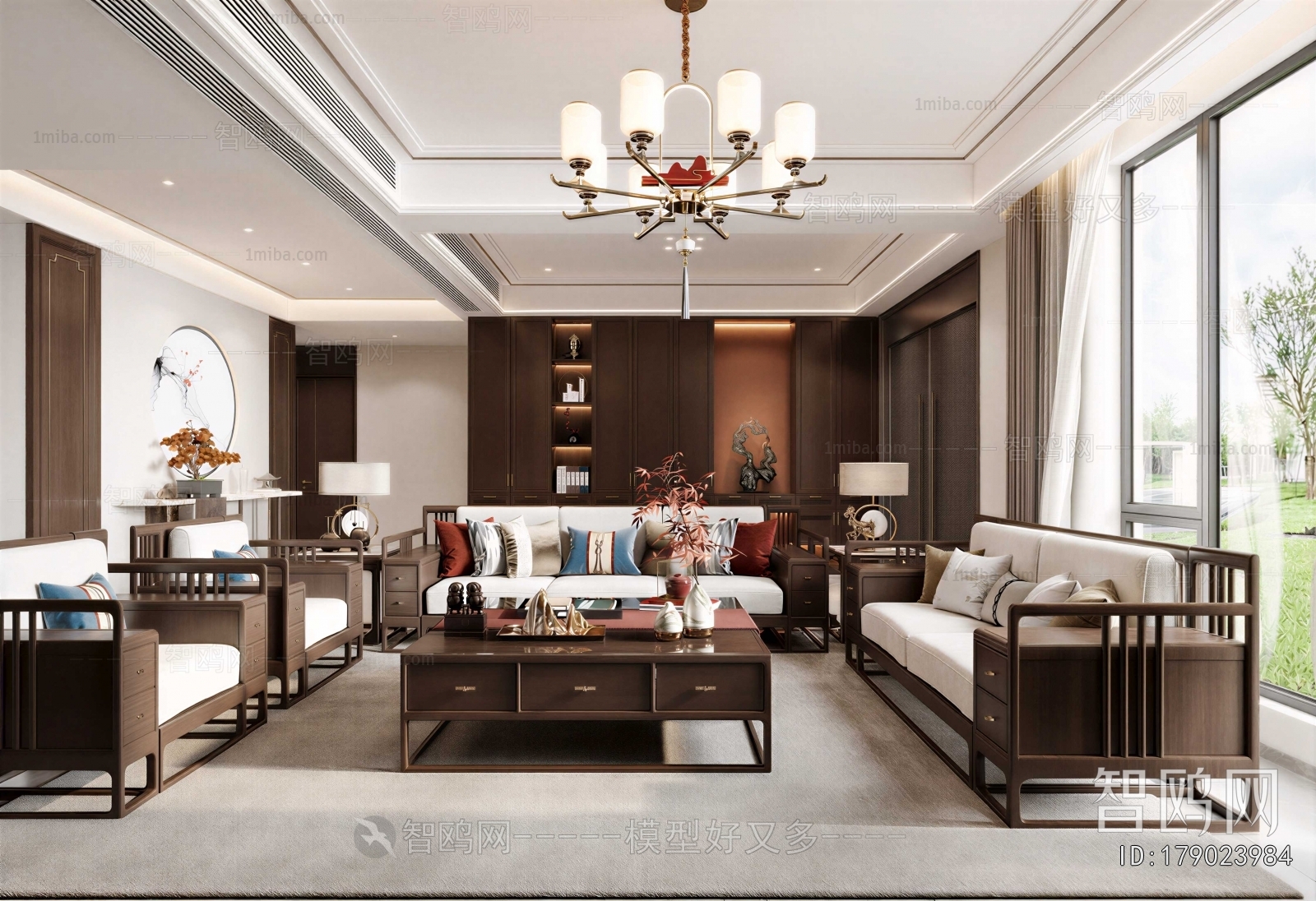 New Chinese Style A Living Room