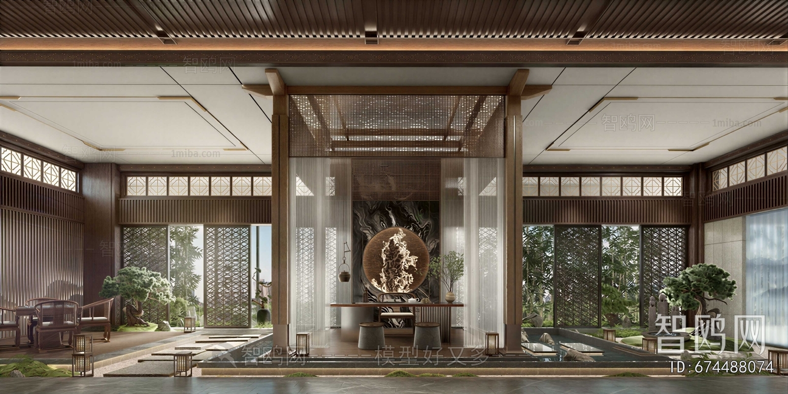 New Chinese Style Lobby Hall