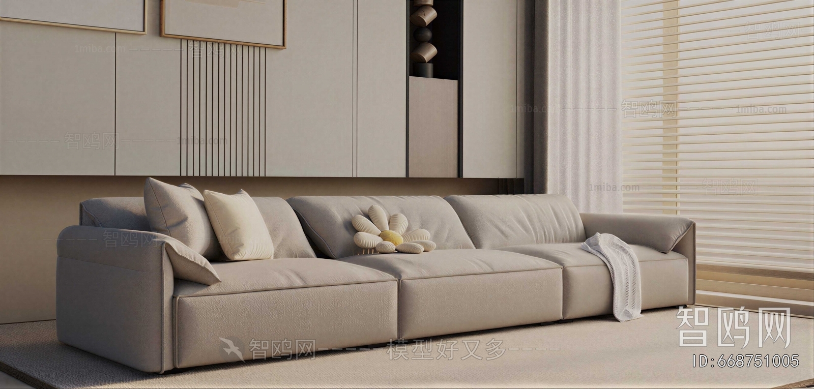 Modern Three-seat Sofa