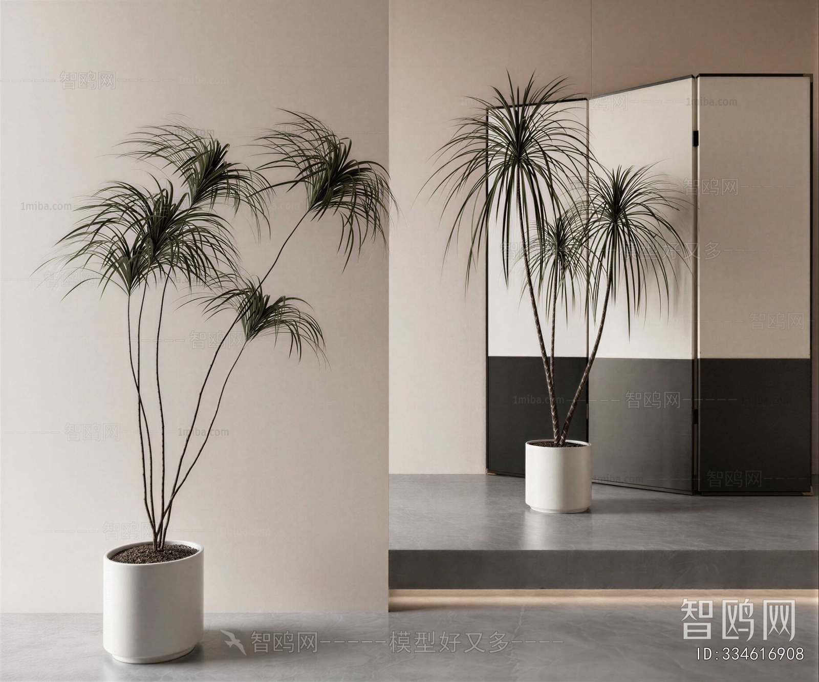 Modern Ground Green Plant Potted Plants