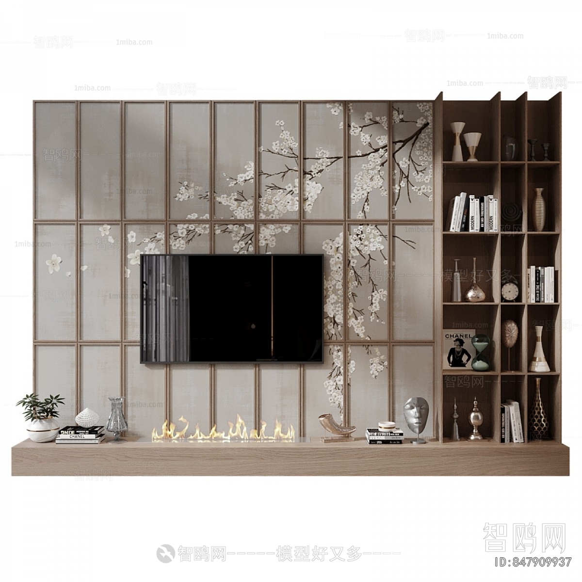New Chinese Style TV Wall