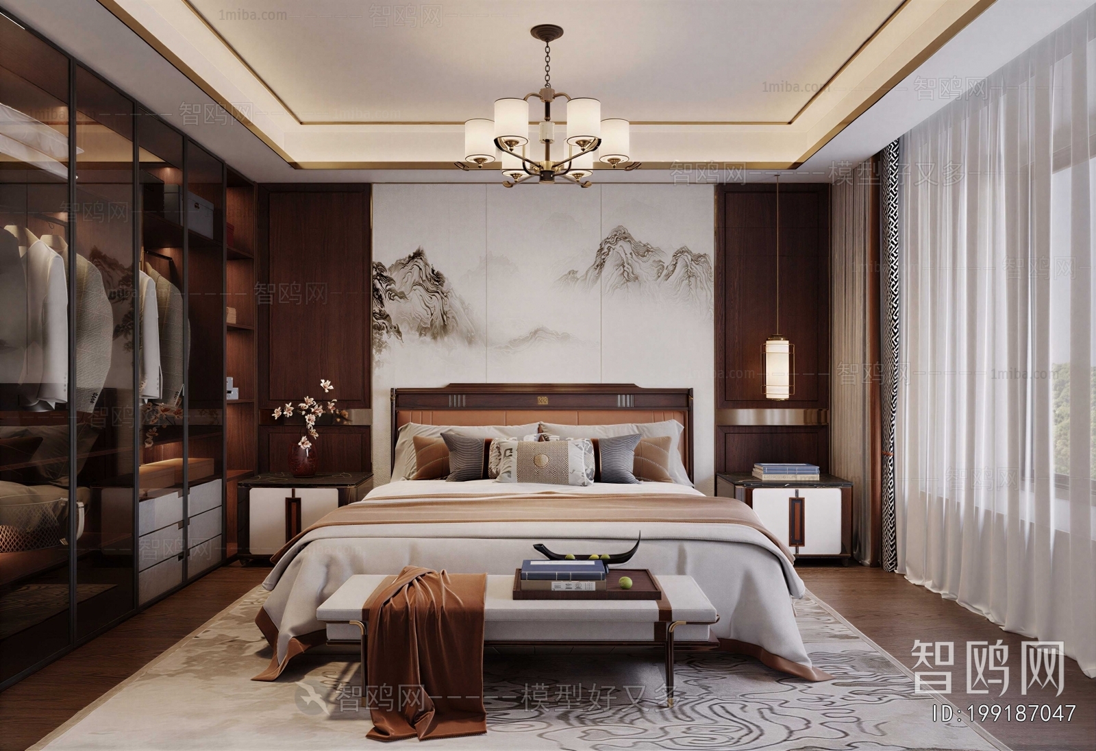 New Chinese Style Bedroom