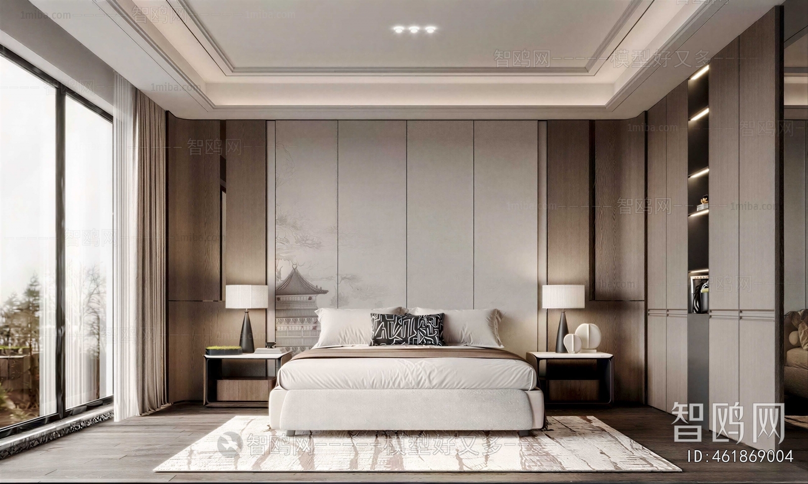 New Chinese Style Bedroom