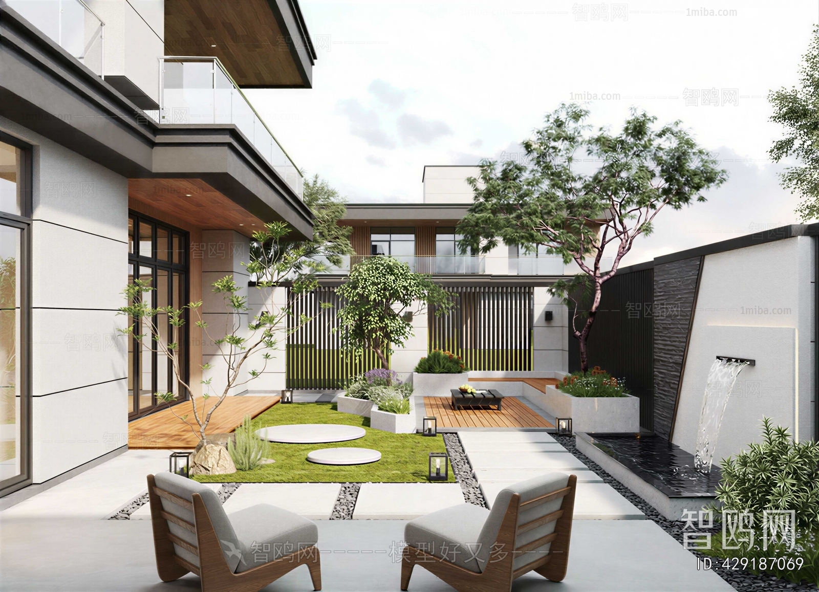 Modern Courtyard/landscape