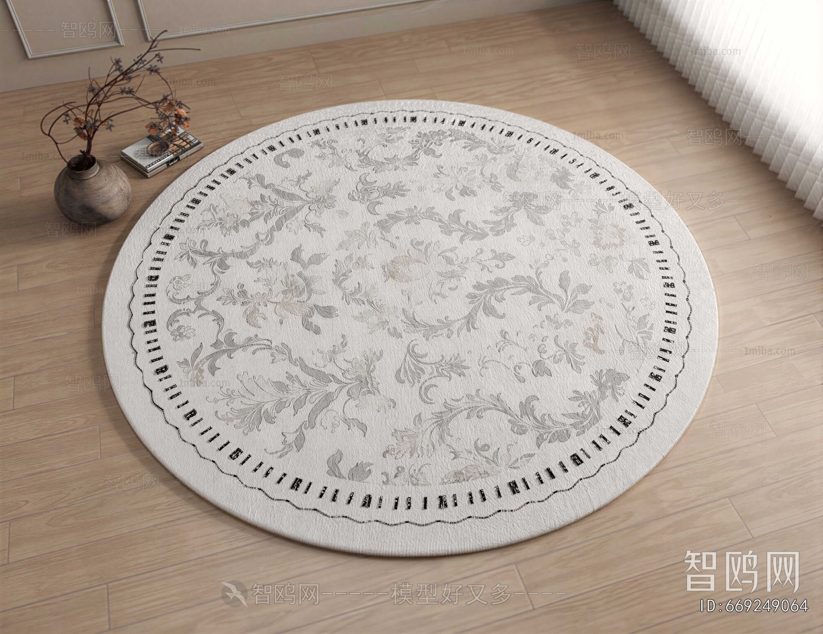 French Style Circular Carpet