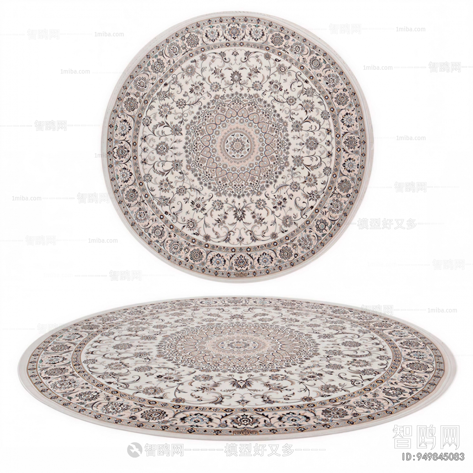 French Style Circular Carpet