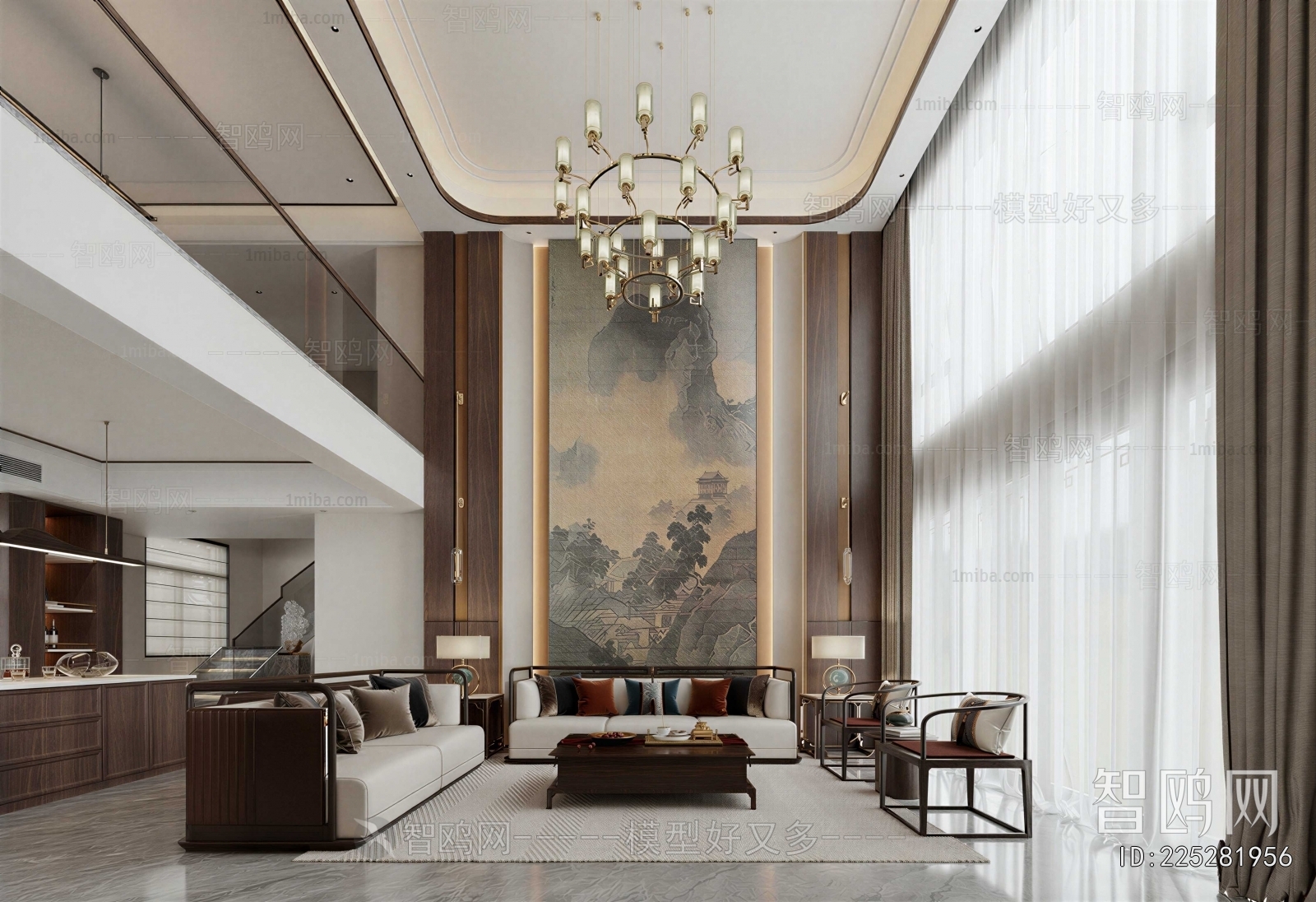 New Chinese Style A Living Room