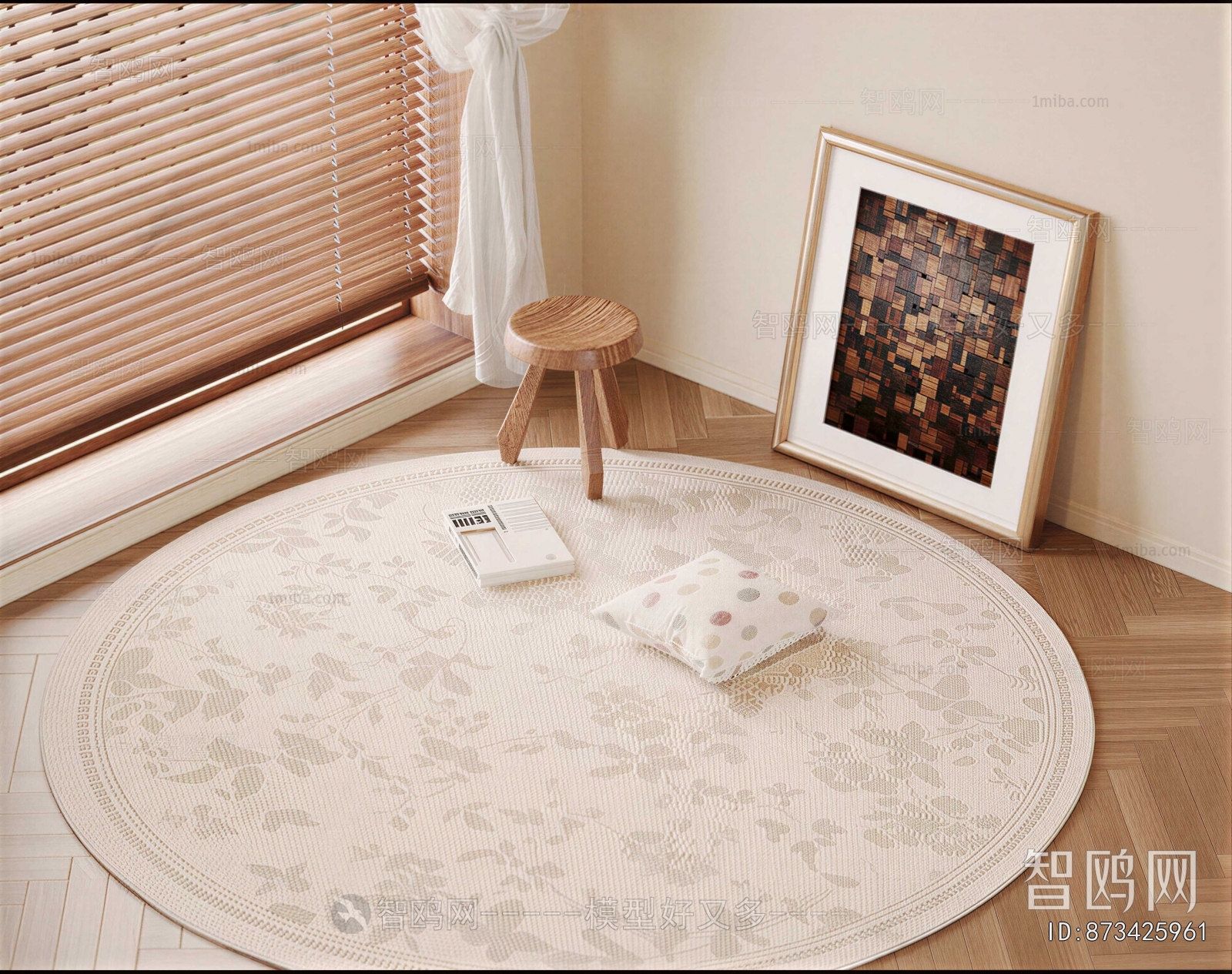 French Style Circular Carpet