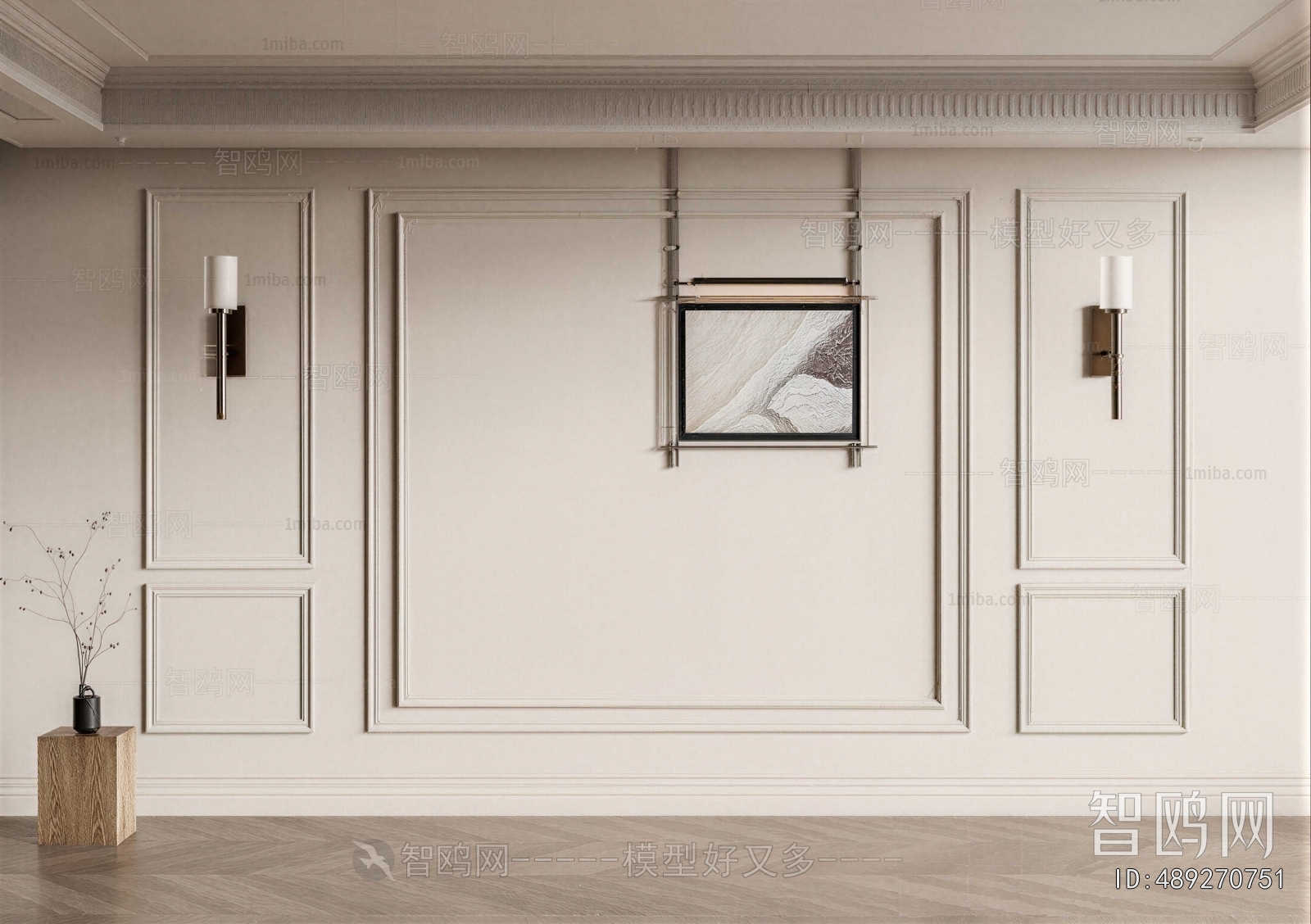 Simple European Style TV Wall