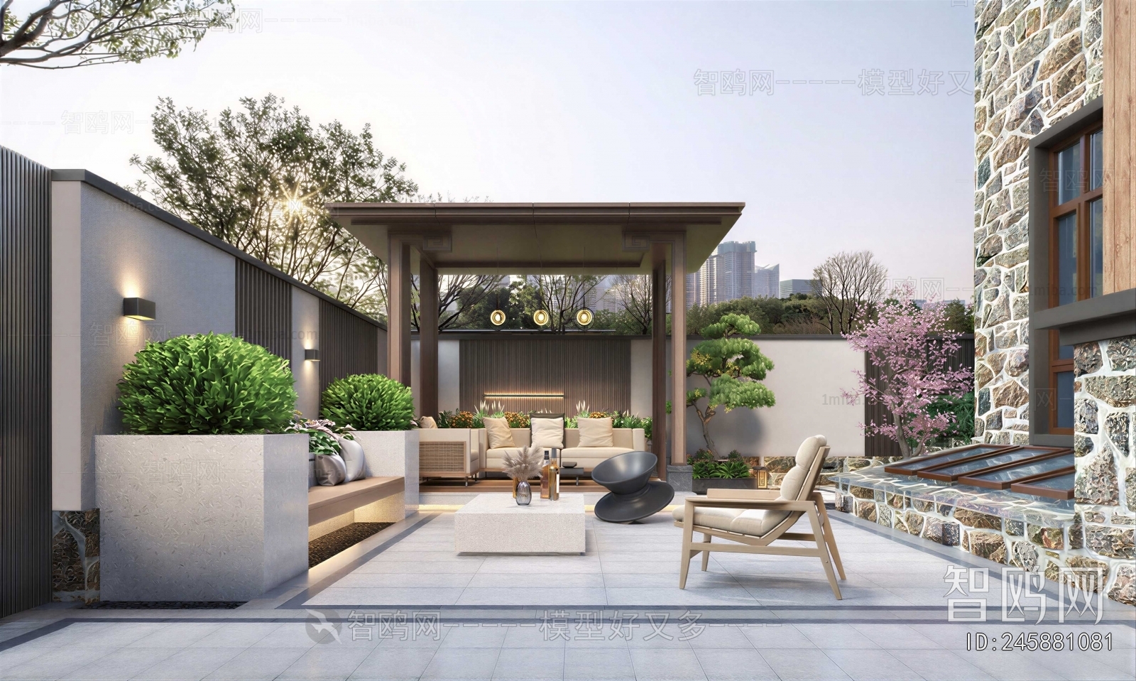 Modern Courtyard/landscape