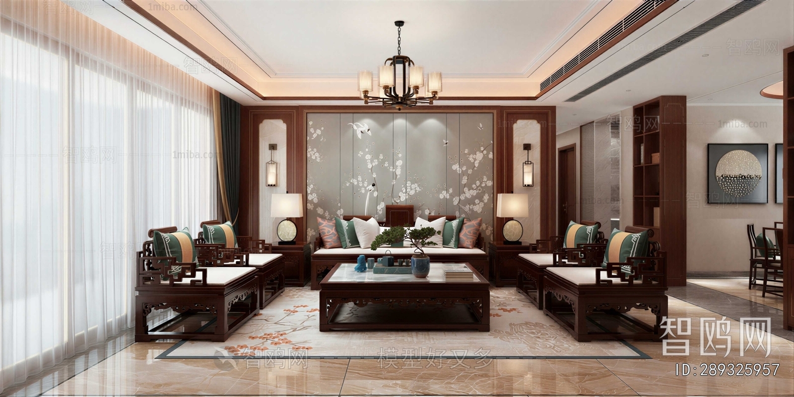 New Chinese Style A Living Room