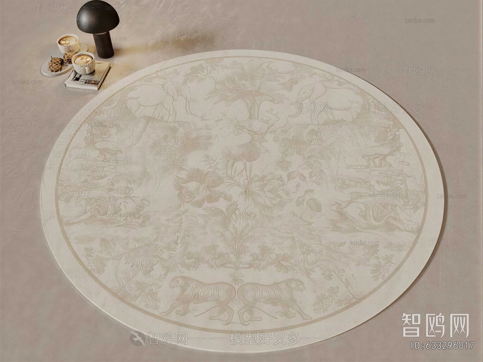 French Style Circular Carpet