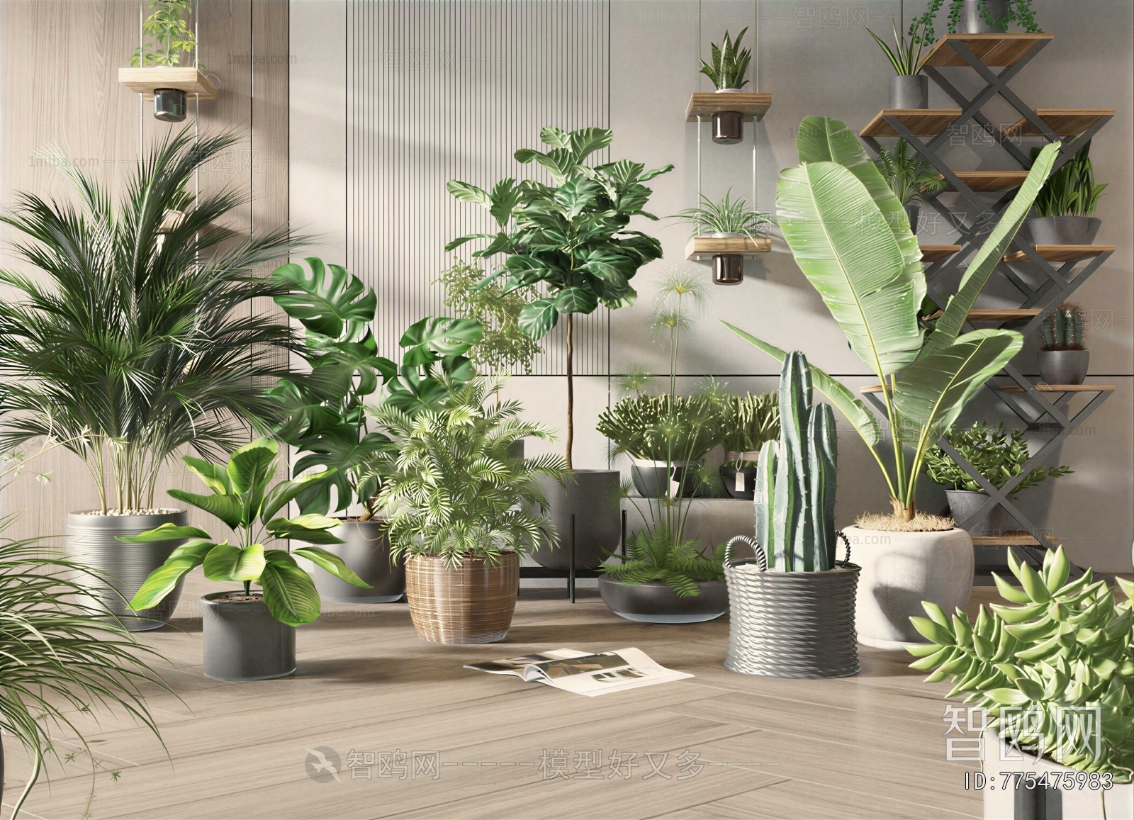 Modern Ground Green Plant Potted Plants