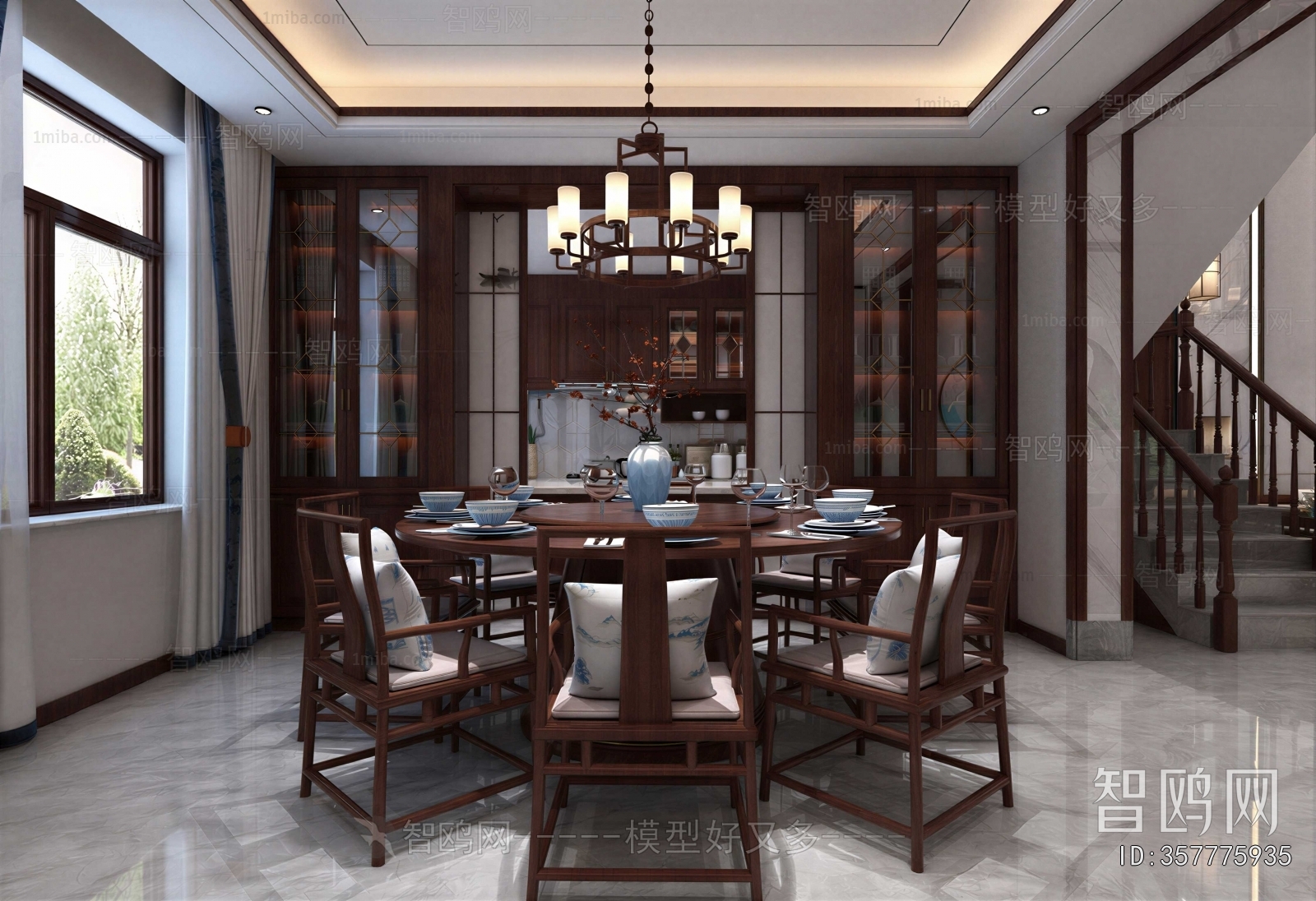 New Chinese Style Dining Room