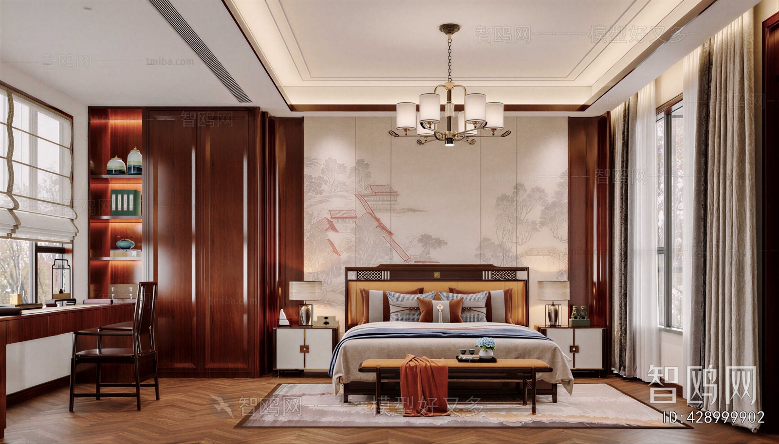 New Chinese Style Bedroom