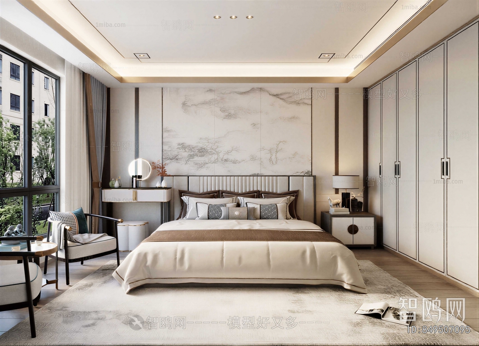 New Chinese Style Bedroom