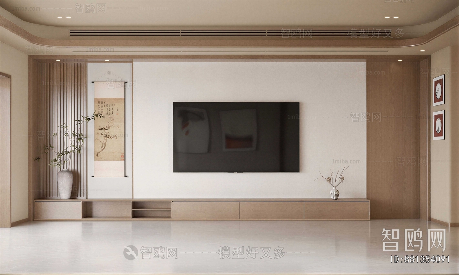 New Chinese Style TV Wall