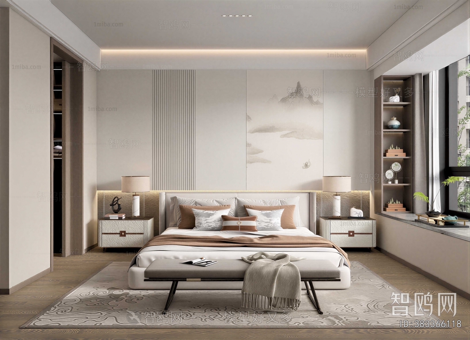 New Chinese Style Bedroom