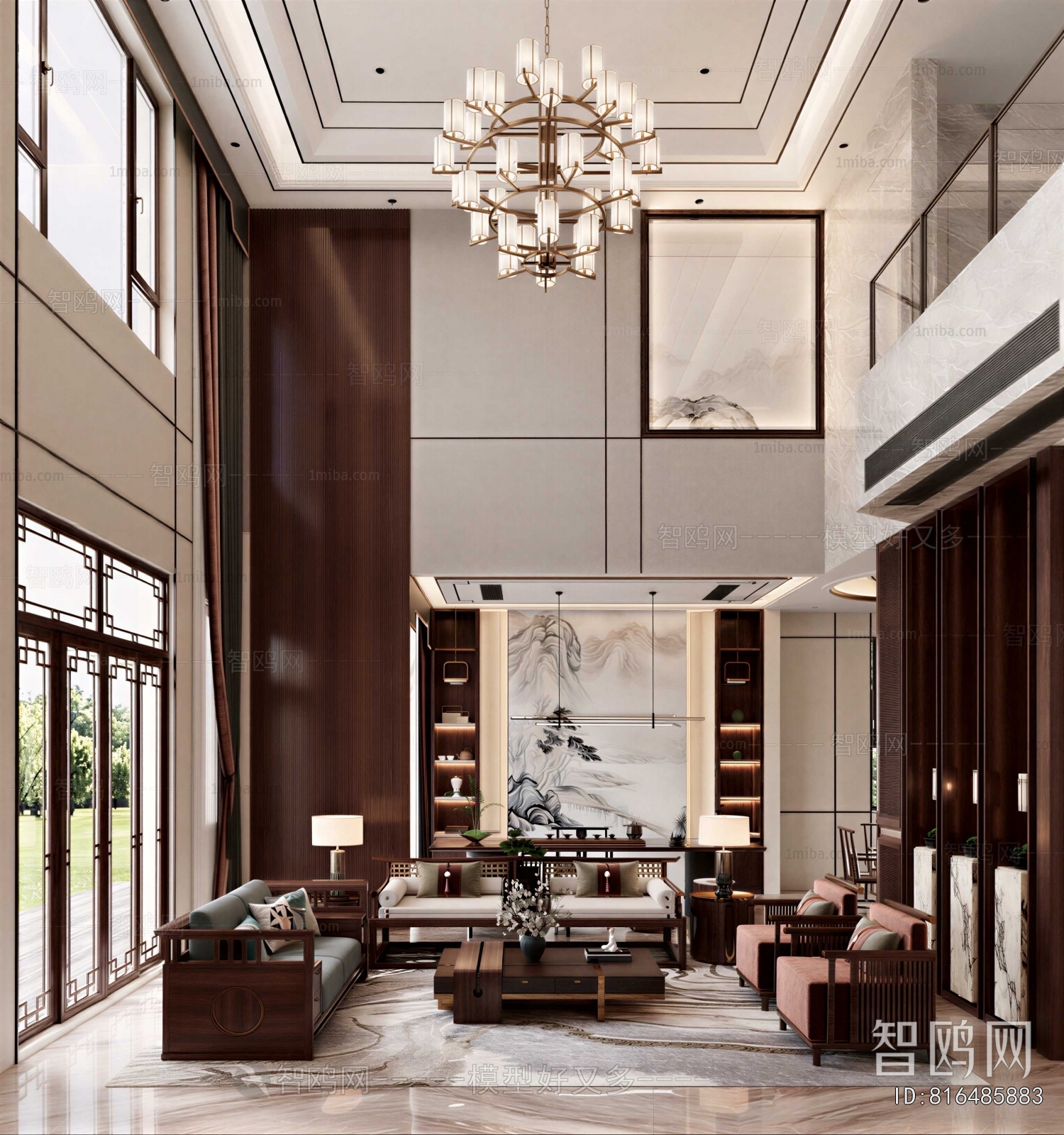 New Chinese Style A Living Room