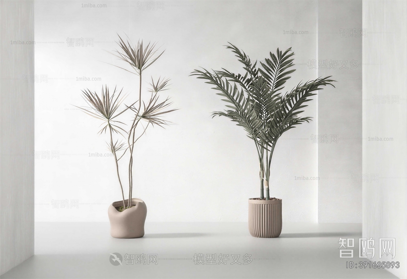 Modern Ground Green Plant Potted Plants