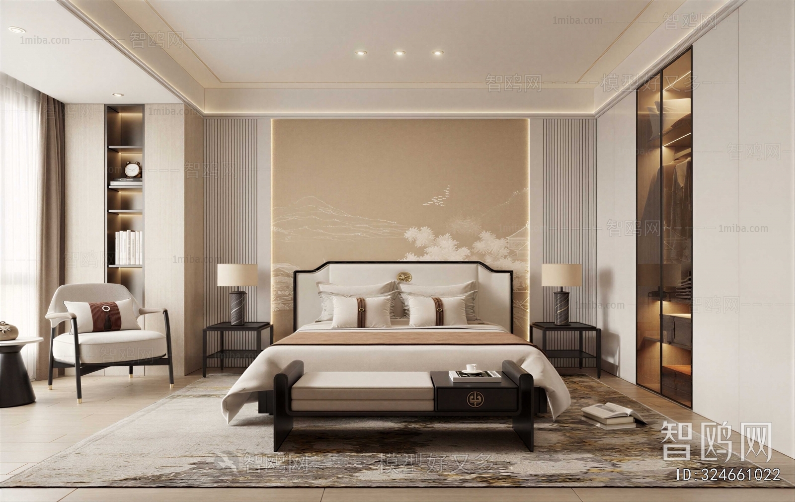 New Chinese Style Bedroom