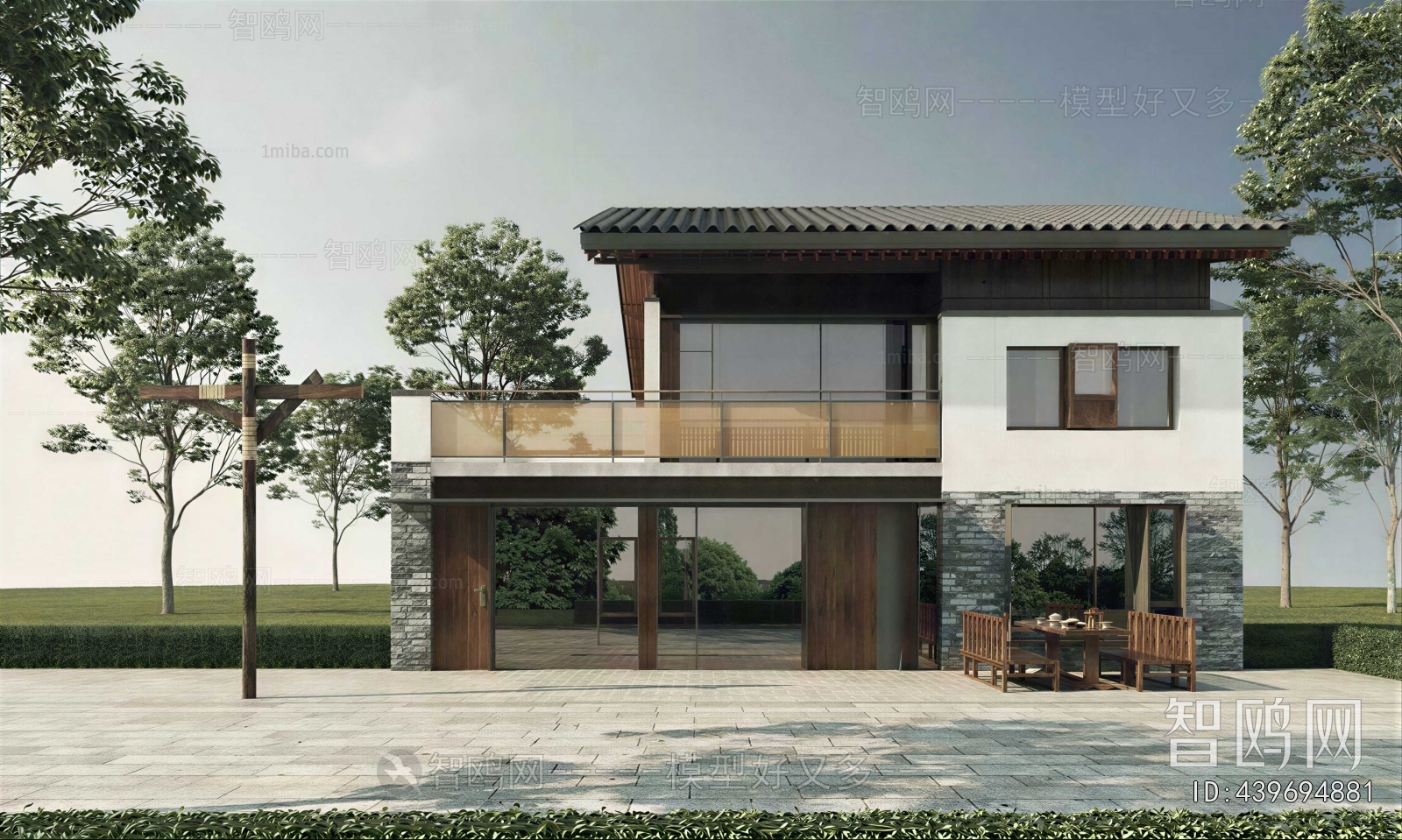 New Chinese Style Appearance Of Commercial Building