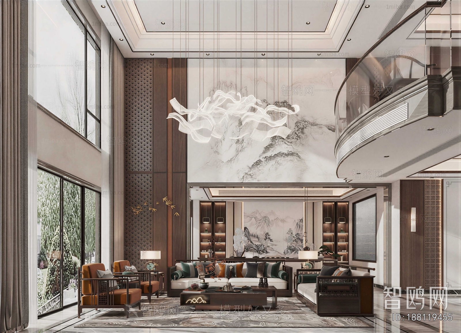 New Chinese Style A Living Room