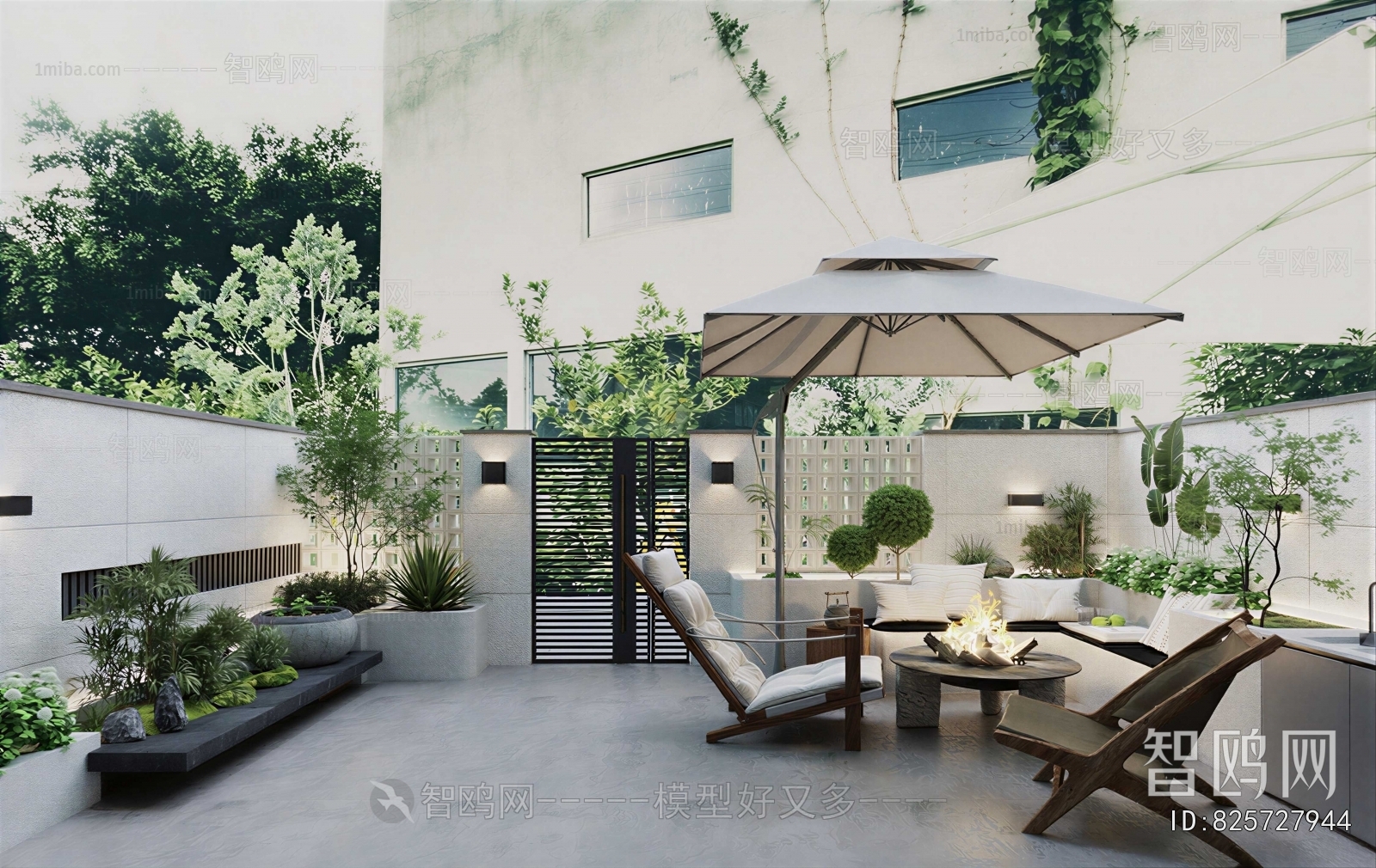 Modern Courtyard/landscape