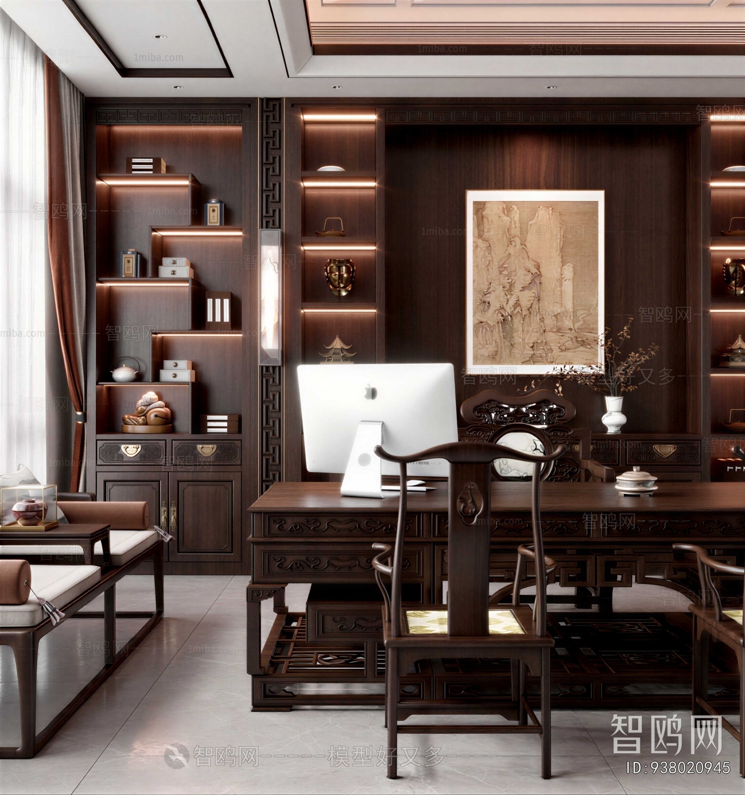 New Chinese Style Study Space