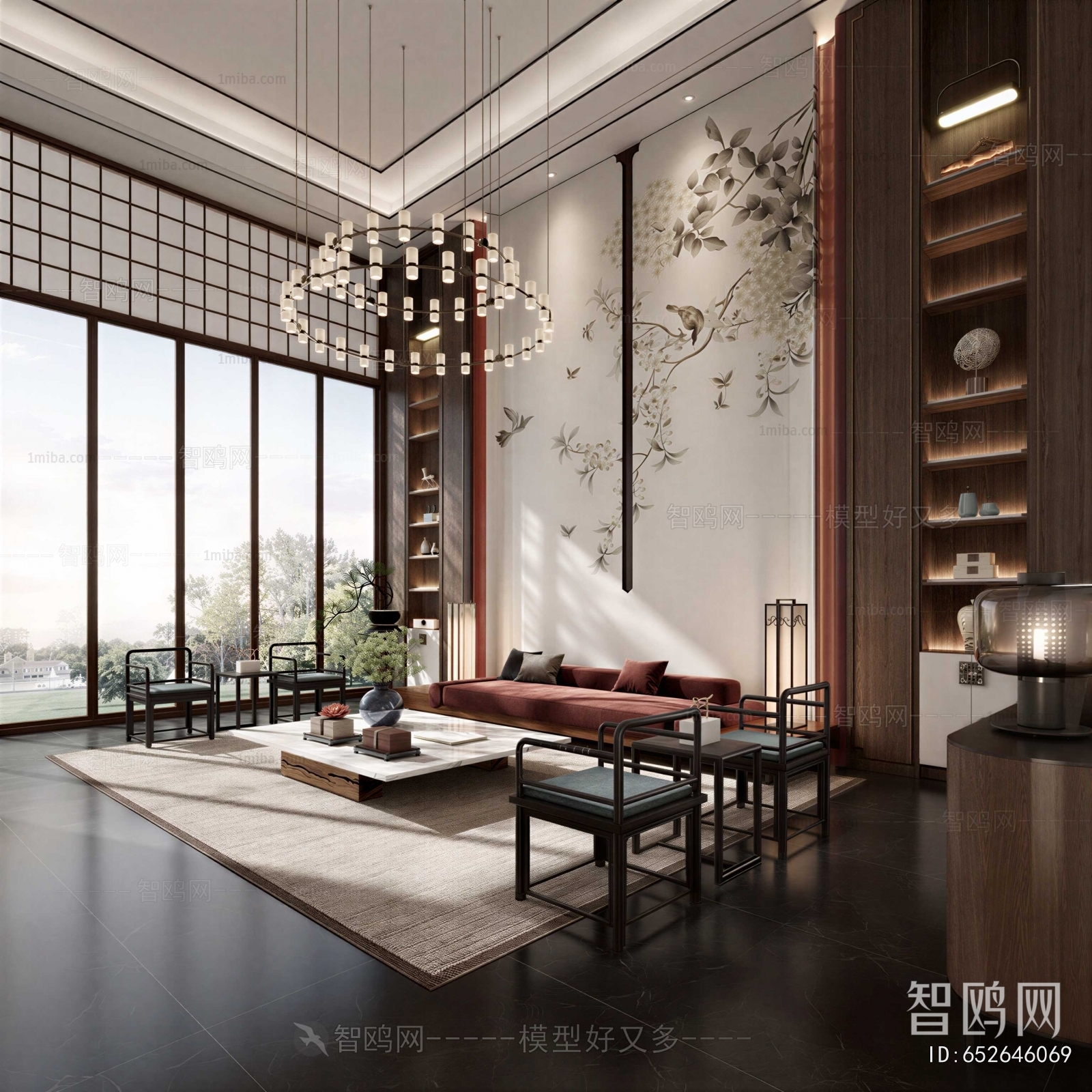 New Chinese Style A Living Room