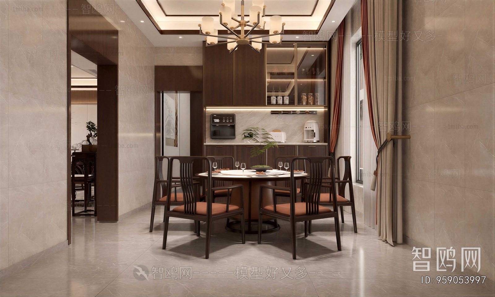 New Chinese Style Dining Room