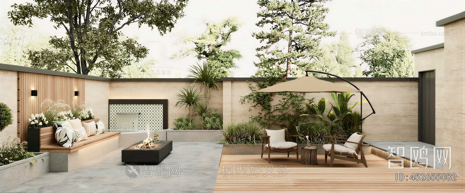 Modern Courtyard/landscape