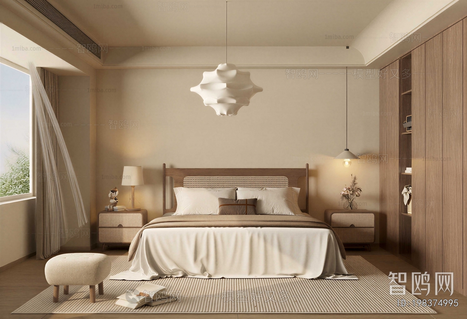 Wabi-sabi Style Bedroom