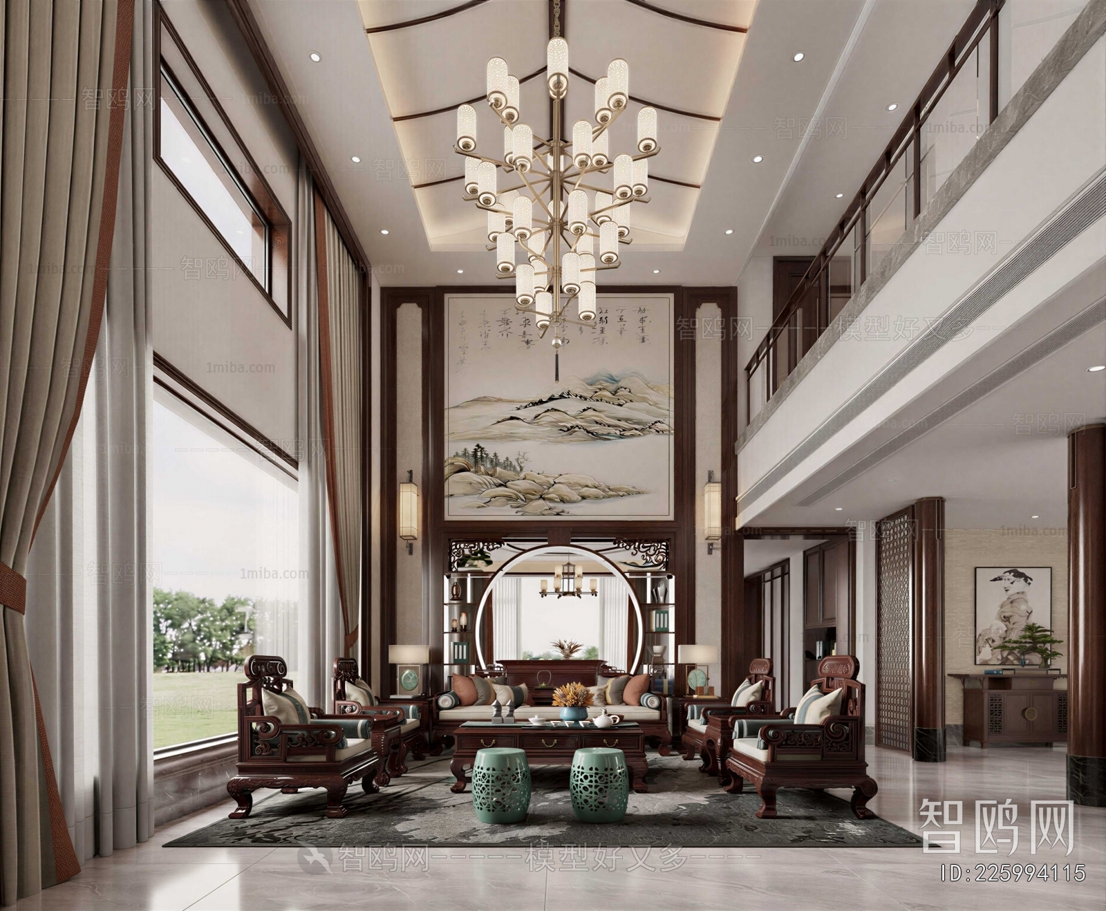 New Chinese Style A Living Room