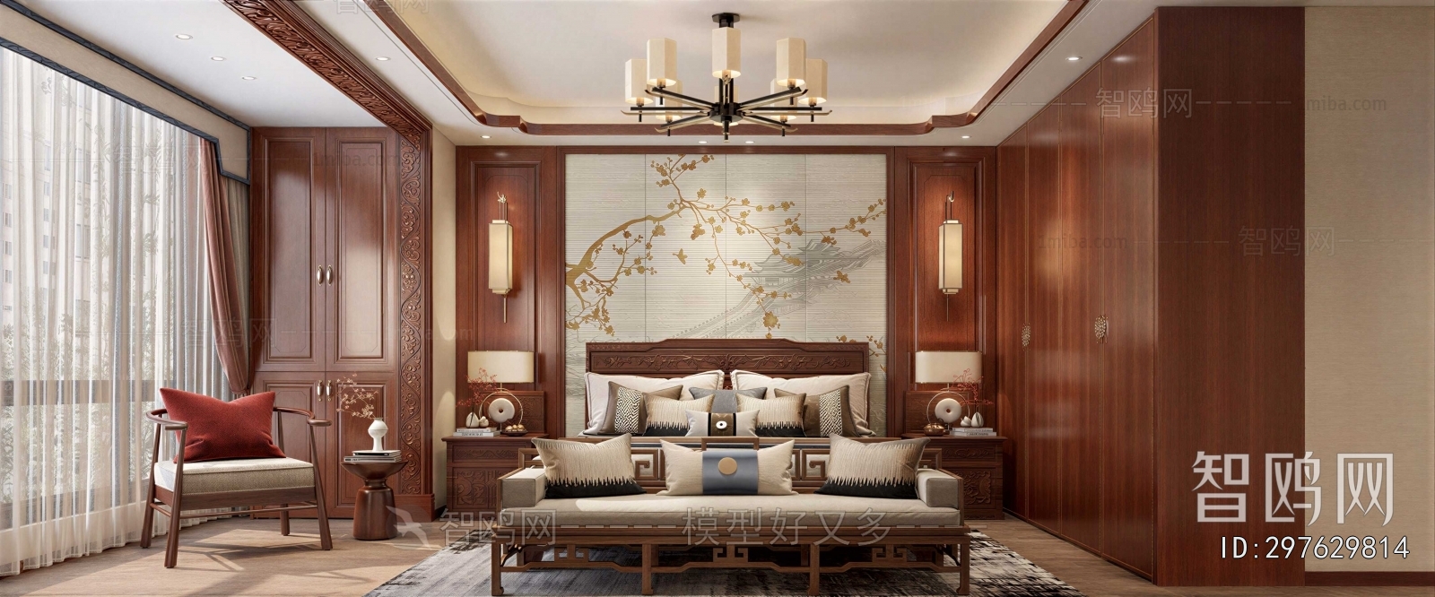 New Chinese Style Bedroom